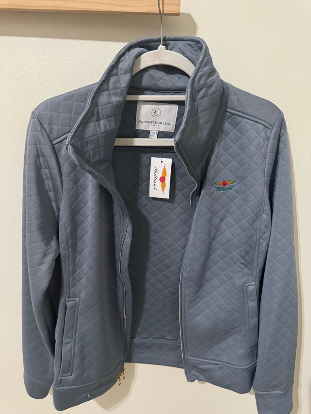 Fairway & Greene Quilted Utility Jacket in Slate Blue